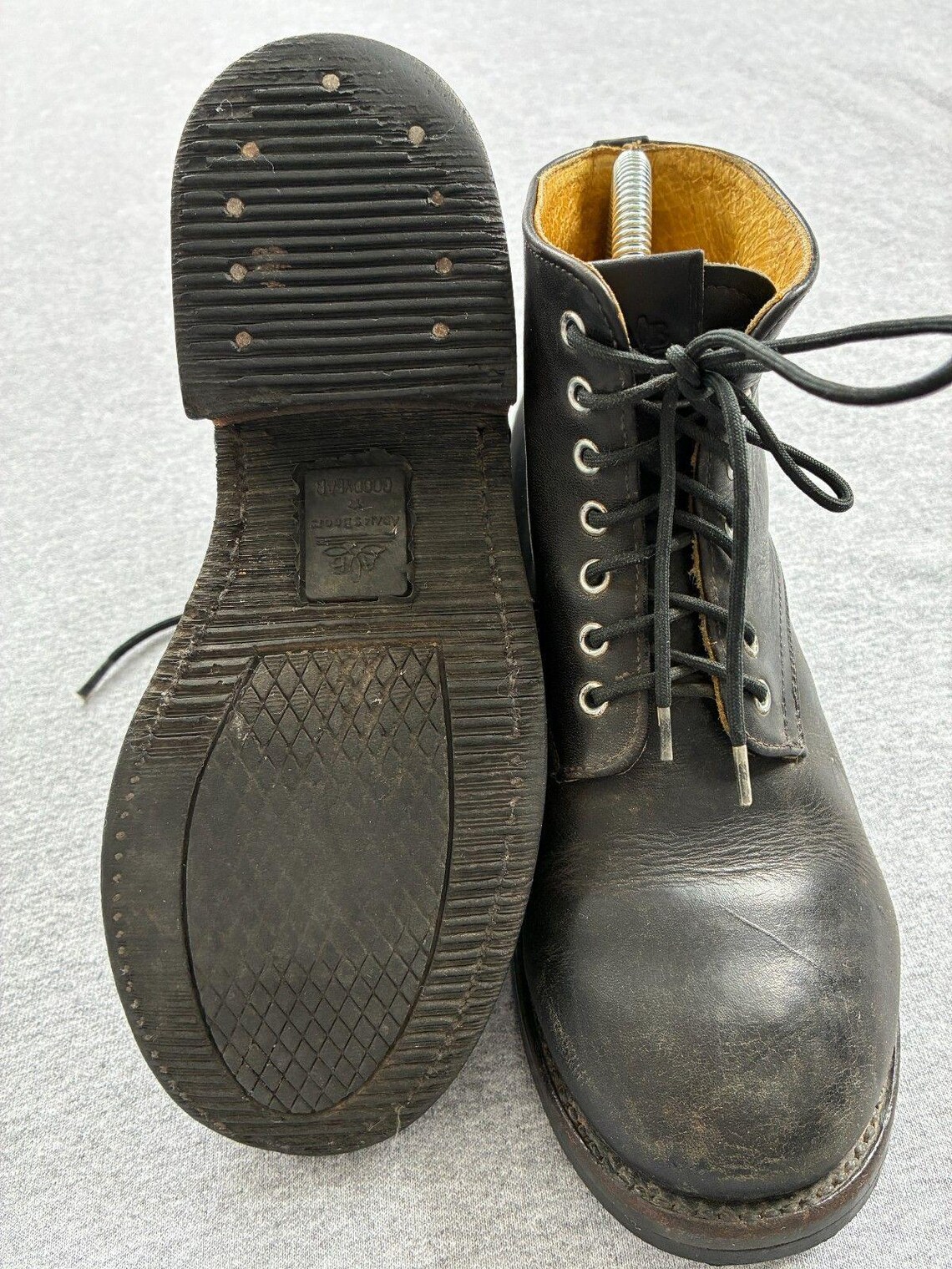Vintage AB Adam's Siete Leguas Combat Boots, Handcrafted Mexico Leather (Women's 6.5 E), foto 3 di 5