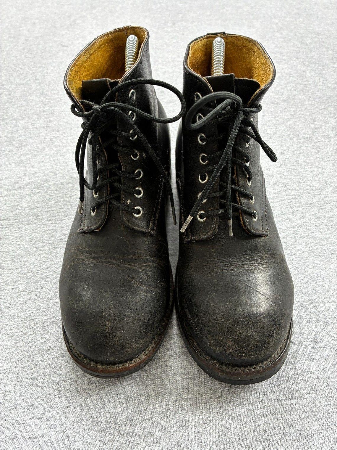 Vintage AB Adam's Siete Leguas Combat Boots, Handcrafted Mexico Leather (Women's 6.5 E), foto 1 di 5
