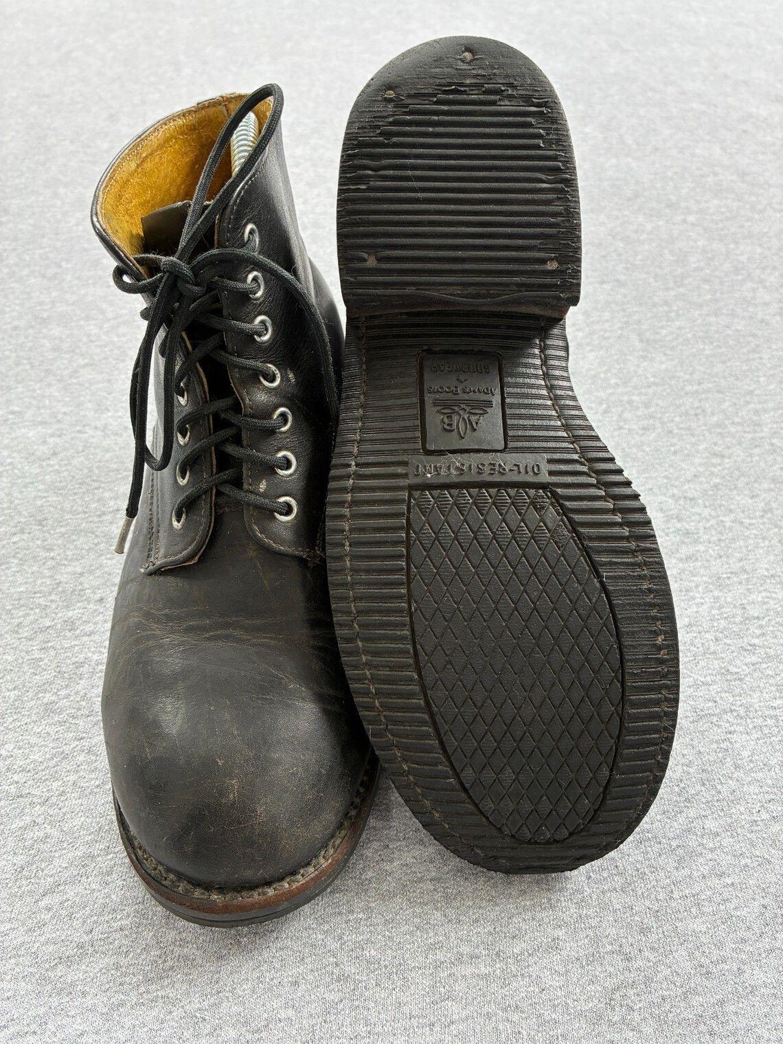 Vintage AB Adam's Siete Leguas Combat Boots, Handcrafted Mexico Leather (Women's 6.5 E), foto 4 di 5