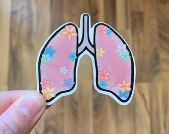 Lung Sticker / Respiratory Therapy / Respiratory Therapist / Medical Sticker / Fun Sticker