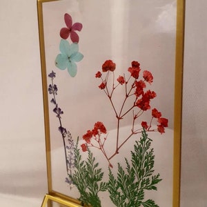 Centrotavola plexiglass fiori disidratati