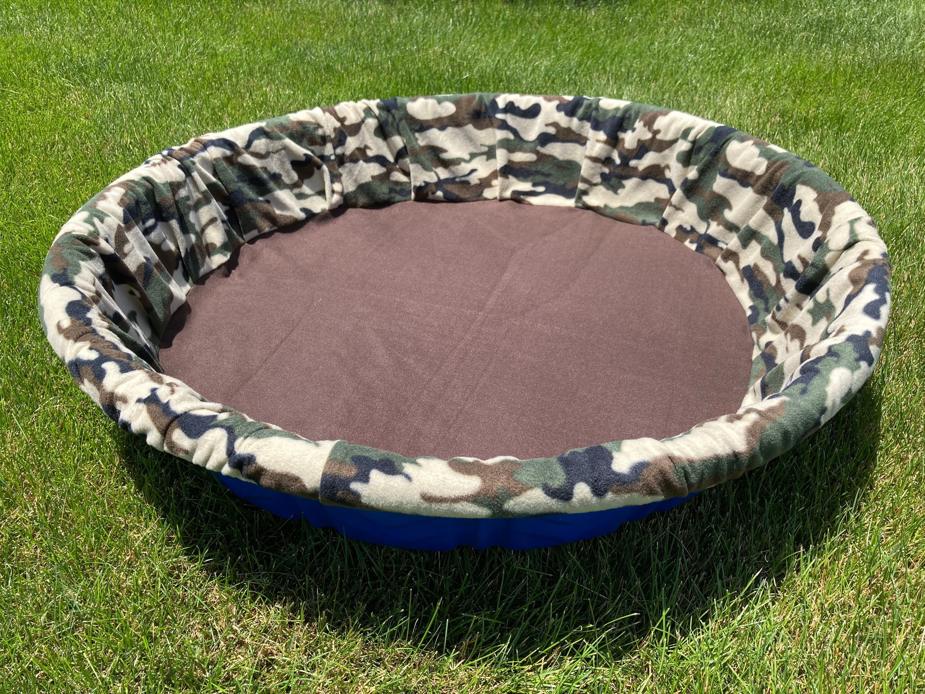 SHIPS FREE LARGE Fleece Whelping Pool Cover Brown Green Etsy