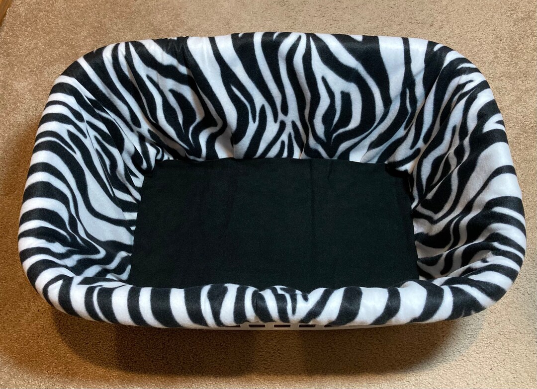 Whelping Laundry Basket Cover Liner for Litters Puppies Kittens Zebra