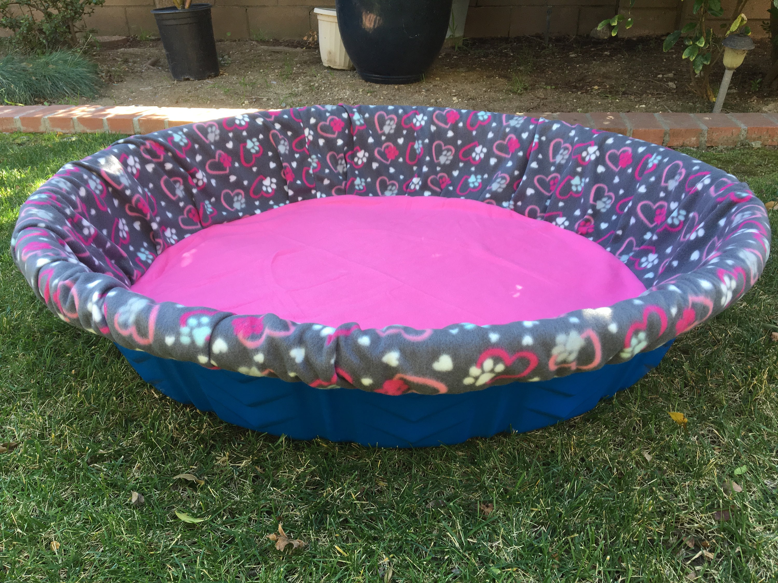 SHIPS FREE LARGE Fleece Whelping Pool Box Bed Cover Pink Etsy