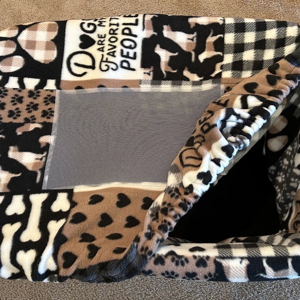 Whelping Laundry Basket Cover - Liner and Topper Set for Litters - Optional Pad - Dog Theme Square Patches