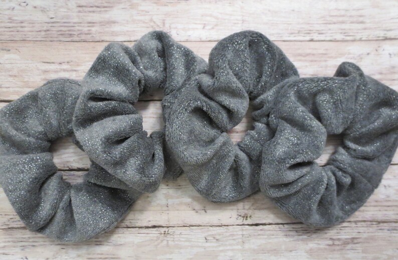 Sparkle Storm Soft Hair Ties Velour Hair Ties Gentle Hair Ties Ponytail Holders Gift for Her Hair Accessories Set of Hair Ties