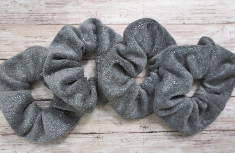 Sparkle Storm Soft Hair Ties Velour Hair Ties Gentle Hair Ties Ponytail Holders Gift for Her Hair Accessories Set of Hair Ties