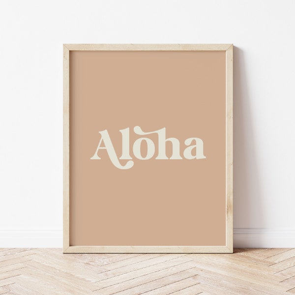 Aloha Print, Boho Wall Art, Beachhouse Decor, Boho Printable, Boho Nursery Decor *DIGITAL DOWNLOAD*