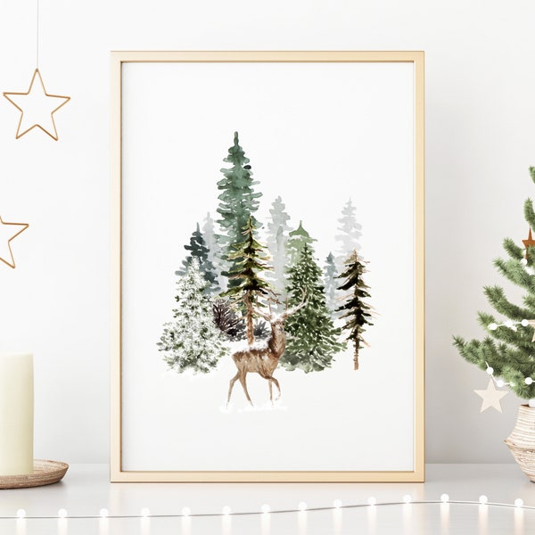 Christmas Trees Print, Holiday Wall Art, Christmas Printable, Holiday Decor, Christmas Sign *DIGITAL DOWNLOAD*