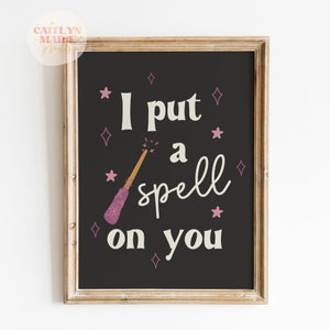 I Put A Spell On You Print, Boho Halloween Print, Cute Halloween Print, Halloween Printable, Kids Halloween Decor DIGITAL DOWNLOAD image 3