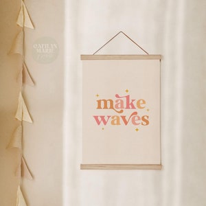 Make Waves Print, Boho Wall Art, Kids Prints, Beach Nursery Print, Kids Room Prints, Playroom Prints DIGITAL DOWNLOAD image 4