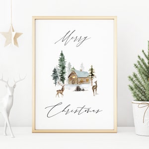 Merry Christmas Print, Christmas Printable, Holiday Sign, Merry Christmas Printable *DIGITAL DOWNLOAD*