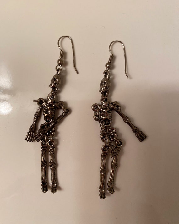 skeleton earrings