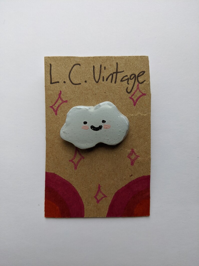 Clay Cloud Pin
