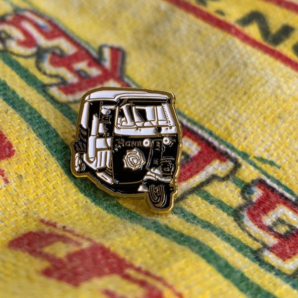 Rickshaw Enamel Pin | Indian Rickshaw | Bombay Pin |  Tuk Tuk