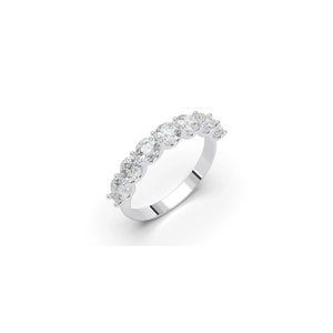 Half Eternity 14K Solid Gold  Diamond Ring, Diamond Wedding Band, Round Diamond Wedding Band Natural Diamonds, Bridal Gift, Promise Ring