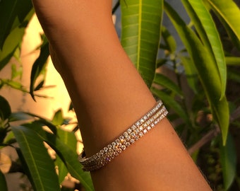 Diamonds tennis bracelet  14k gold, Personalized jewelry