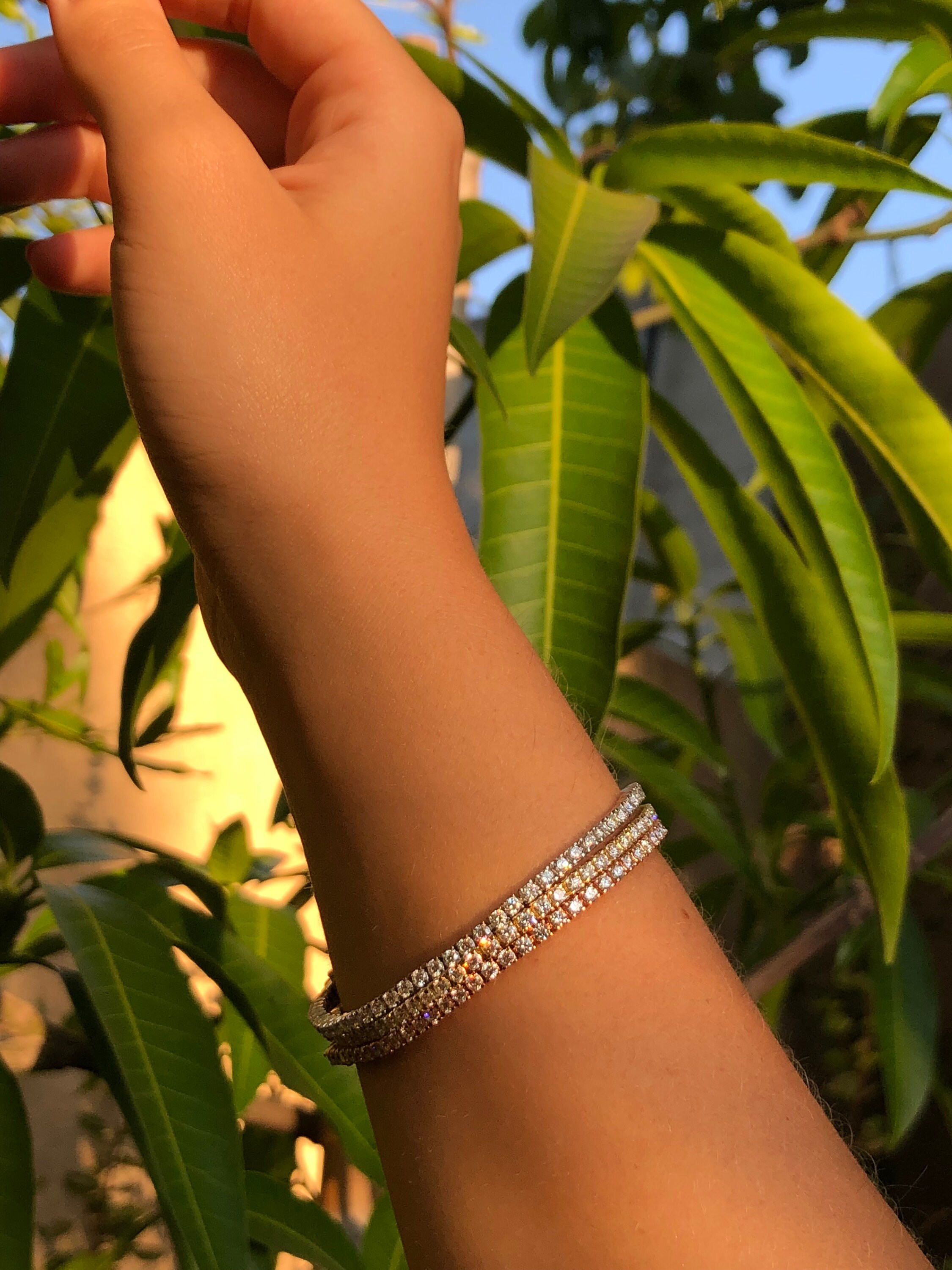 14k Gold Tennis Bracelet With Diamonds Personalized Jewelry Etsy