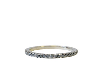 Black diamonds eternity gold ring 14K, Dainty jewelry, Personalized jewelry