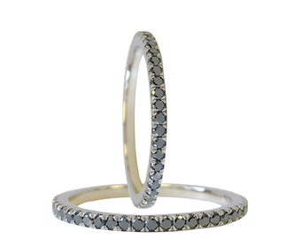Eternity ring black diamonds, Dainty jewelry, Personalized jewelry