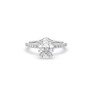 Diamant im Ovalschliff Verlobungsring, Solitär Verlobungsring, Diamant Ehering für Frauen, Naturdiamant Verlobungsring