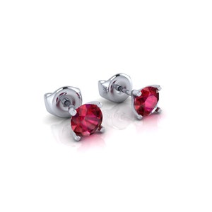 Ruby Stud Earrings, Solid 14K Gold Earrings, Ruby Stud Earrings, Gemstone Earrings stud, Gemstone Earrings, Unique Gift For Women