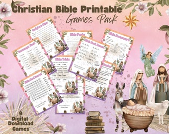 Summer Vacation Bible Games Bundle Christian Youth Group Sunday School Lesson Fun Homeschool Printable Activities