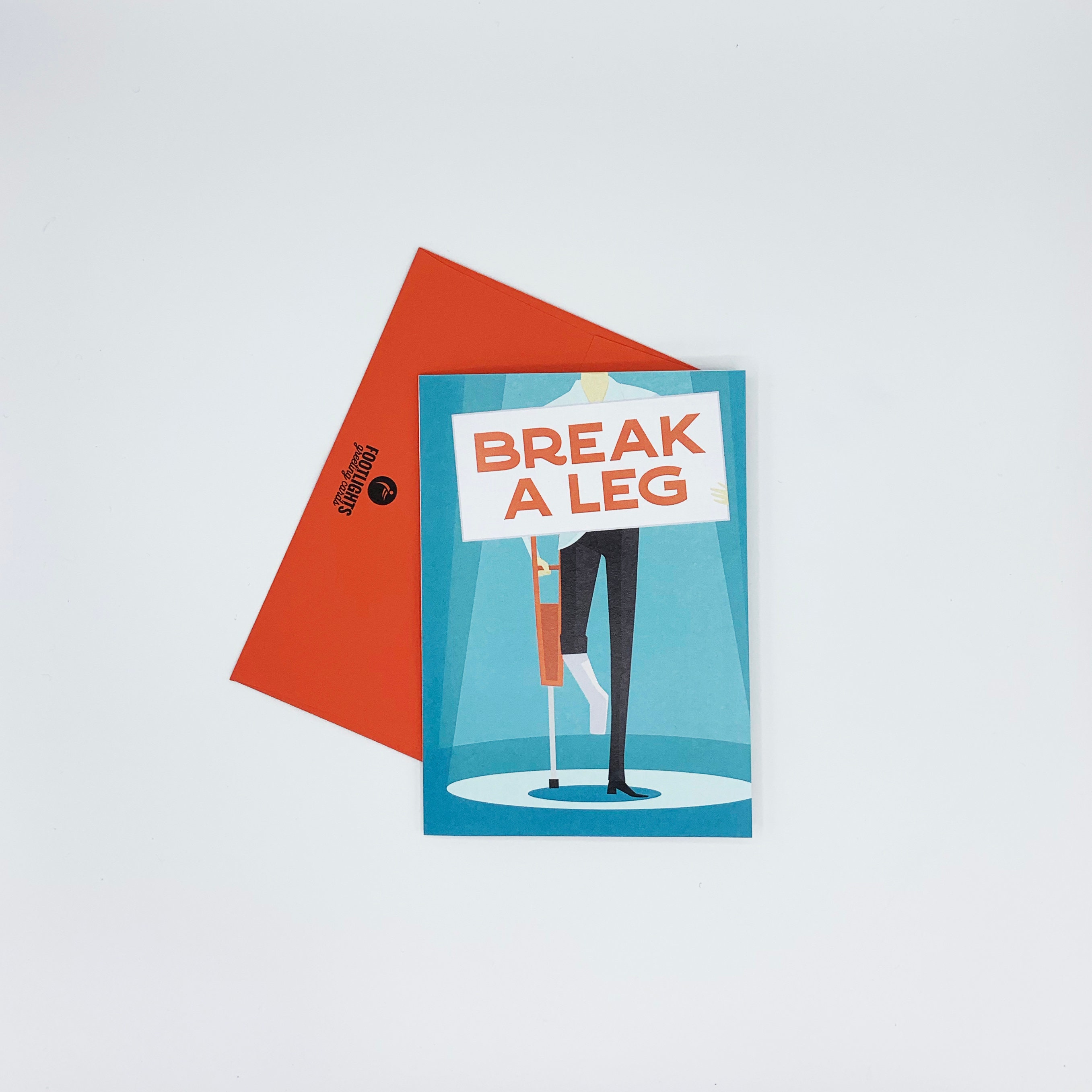 Break A Leg // Good Luck // Theatre Greeting Card Etsy