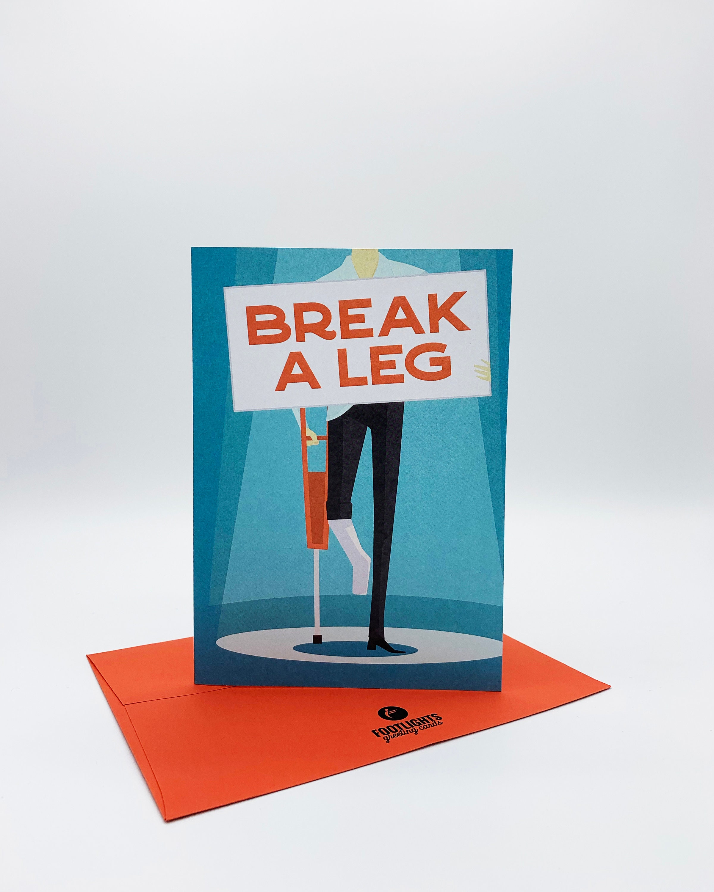 Break A Leg // Good Luck // Theatre Greeting Card Etsy