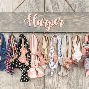 Personalized Headband Organizer Baby Girl Gift Bow Organizer Headwrap Holder Baby Girl Gift Headband Holder Bow Holder Baby Shower Gift