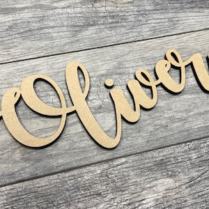 Wooden Name Signs Wooden letters Personalized Wood Design Custom Name Sign Laser Cut Out 6&quot; - 24&quot; Wood Name for Nursery