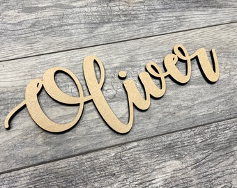 Wooden Name Signs Wooden letters Personalized Wood Design Custom Name Sign Laser Cut Out 6" - 24" Wood Name for Nursery