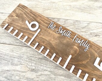 Kids Gift Ideas, Custom Wooden Ruler Growth Chart, Nursery Decor, Birthday Gift, Housewarming Present