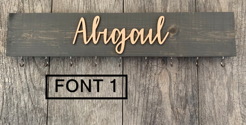 Jewelry Rack Topper Sign Examples Personalized Wall Jewelry Holder Personalized Necklace Rack Jewelry ...