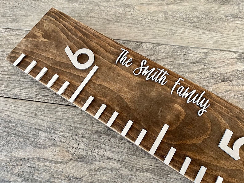 Growth Chart | Wooden Growth Ruler | Personalized Height Chart | 1st ...