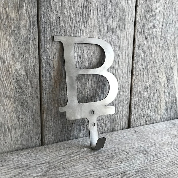 Personalized Metal Letter Hooks: Perfect for Hanging Backpacks, Hats, Towels, and More