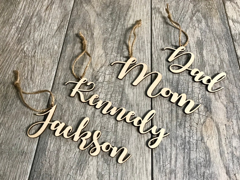 Stocking Name Tags Custom Stocking Tags Names for Stockings Etsy