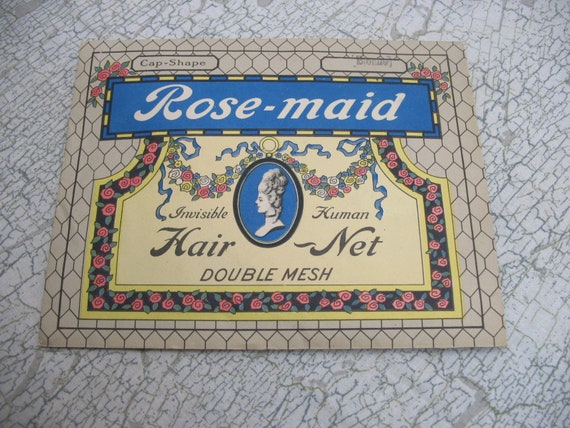 Vintage Rose Maid Human Hair Net Gorgeous Graphic… - image 2