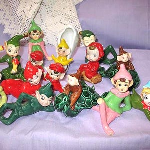 Vintage Adorable Elf Figurine ~ Your Choice  ~  Home Decor Diorama Shadow Box Assemblage **Up Dated*