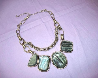 Vintage Chunky Statement Necklace: Bib Style Big & Bold