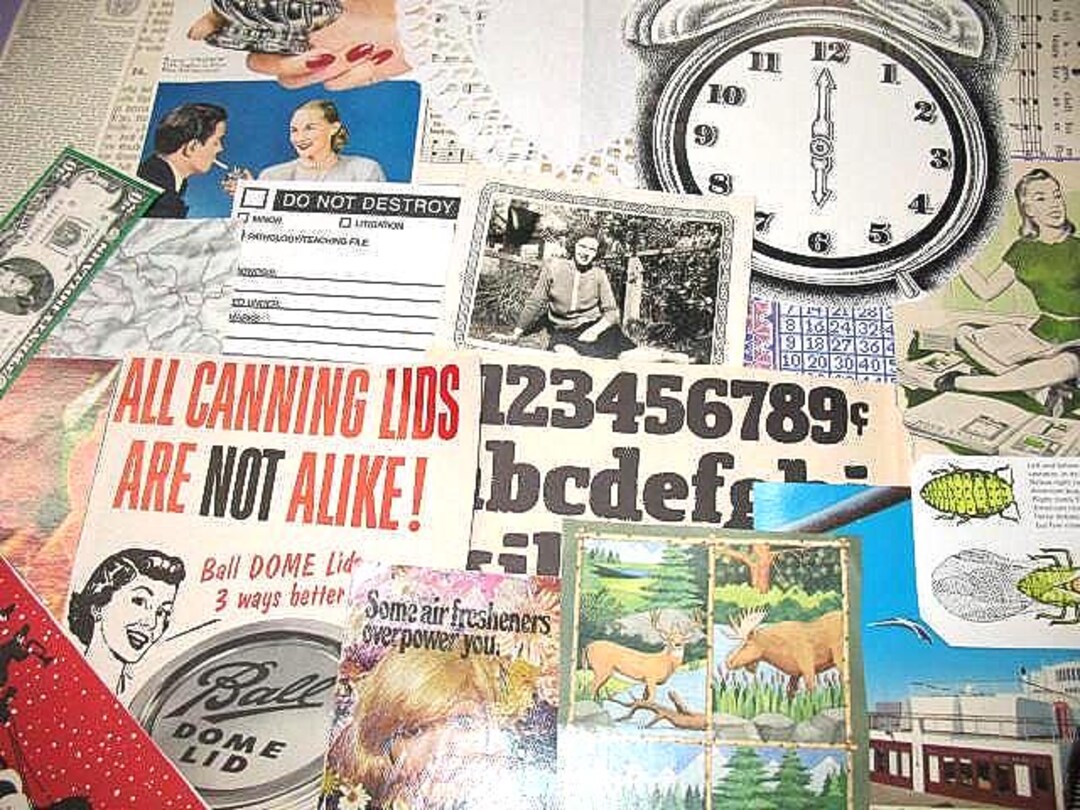 Ephemera Vintage Paper Lot 50 Pieces ~ Junk Journals Mixed Media Smash ...