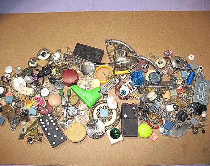 Random Authentic Objects Junk Lot ~ 100% Authentic Junk!: Found Objects for Assemblage Art Bits ...