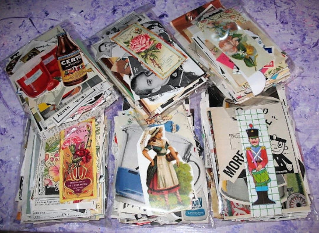 Vintage Supply Ephemera Paper Pack 75 Piece Mini Inspiration Kit Tiny ...