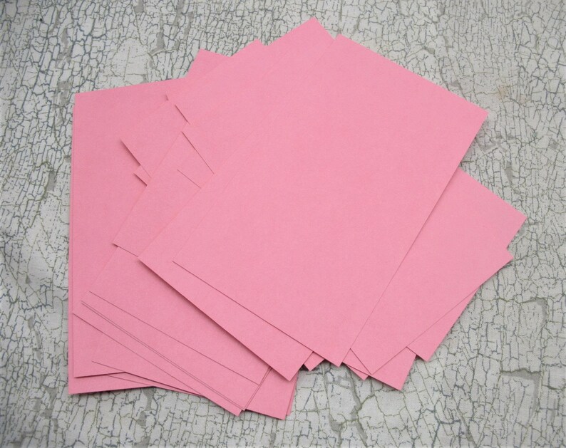 20 Cherry Pink Vintage Index Cards / Note Cards / Unlined Etsy