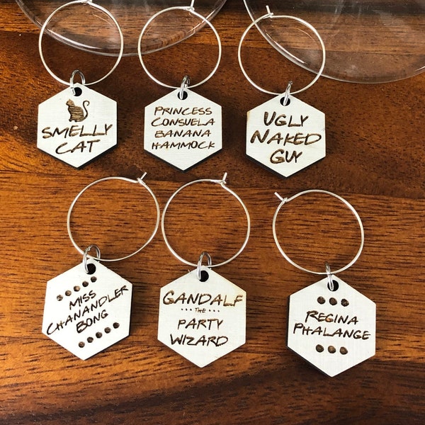 Friends Inspired Wine Charms- Character Set