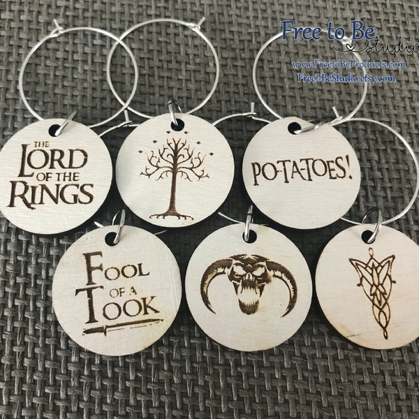 LOTR Wine Charms Lord of the Ring Inspired