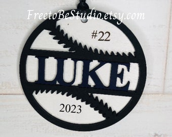 Personalized Baseball Ornament ball ornament for 2023 with name