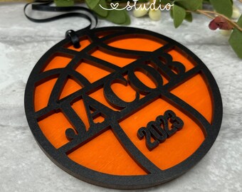 Personalized Basketball Ornament | Holiday Sports Ornaments with Name