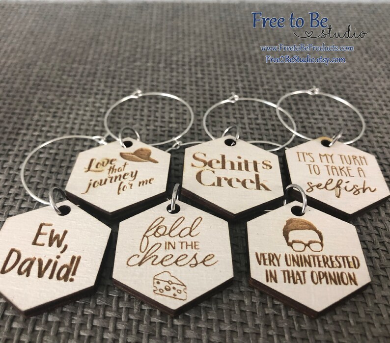 Schitt/'s Creek Inspired Wine Charms Drink Charms