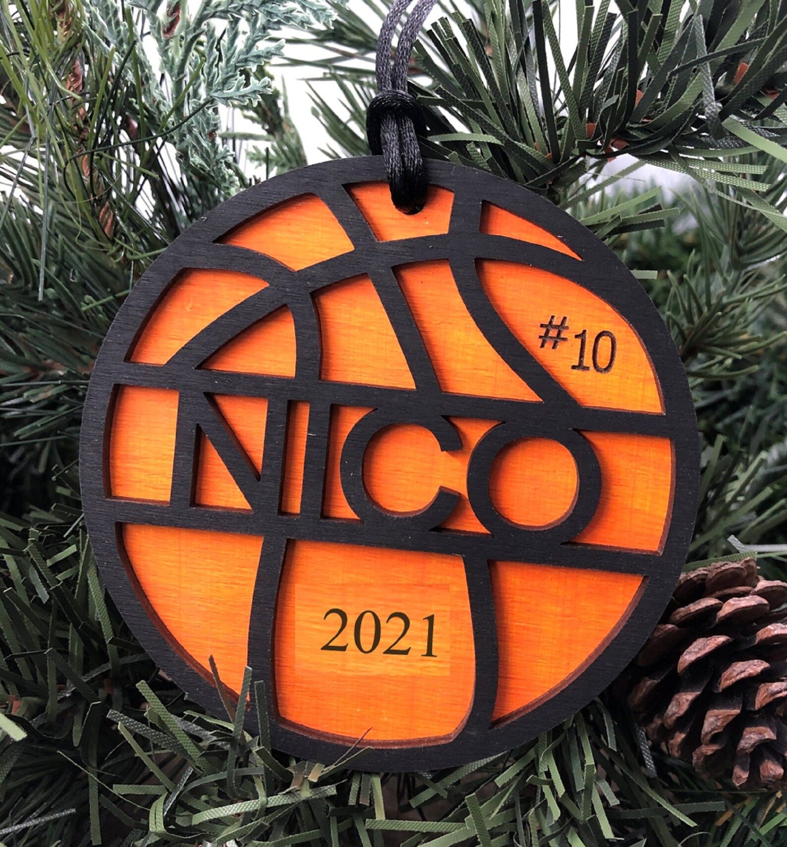 Personalized Basketball Ornament Etsy